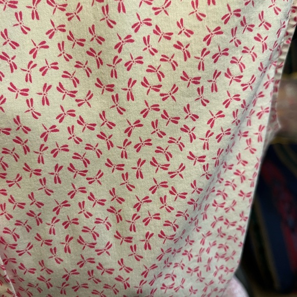 Retro Rockabilly Peter Pan Collar Dragonfly Print Shirt Top XS - Picture 2 of 6